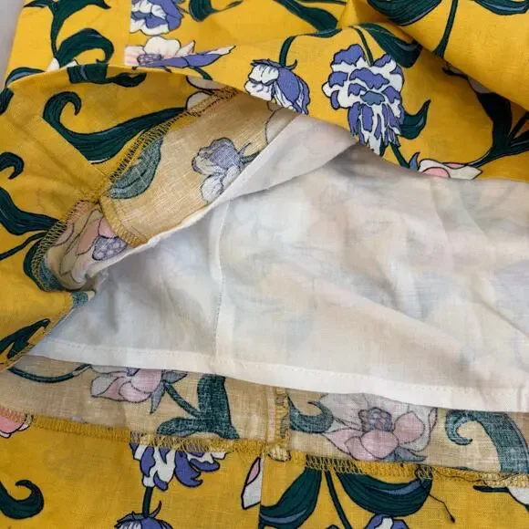 Moon River Women’s Yellow Floral Dress Size XS Short Sleeve Casual Spring - Picture 6 of 9